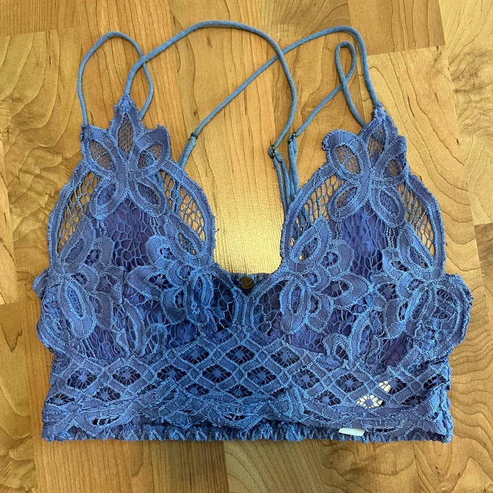 Free People Adele Blue Bralette Size XS